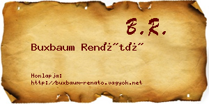 Buxbaum Renátó névjegykártya